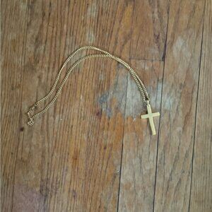 SHEIN Gold Cross Pendant Necklace/chain